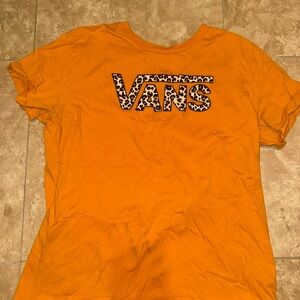 Vans Leopard Print Logo T-Shirt